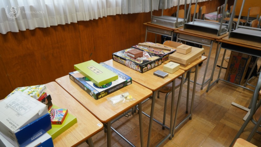 囲碁・将棋同好会の展示風景